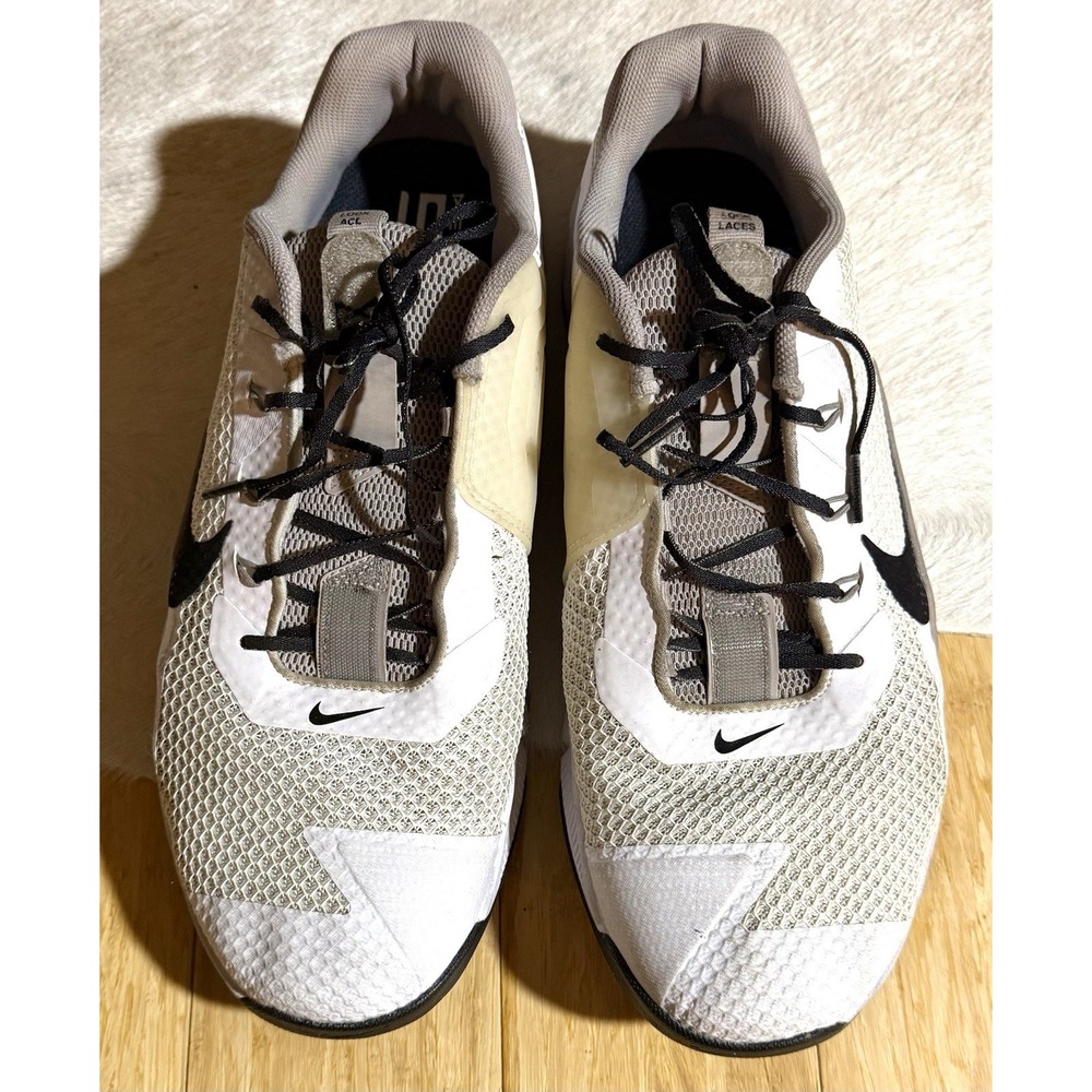 Mens Size 12.5 Nike Metcon 7 White Black Grey Training Gym Shoes
